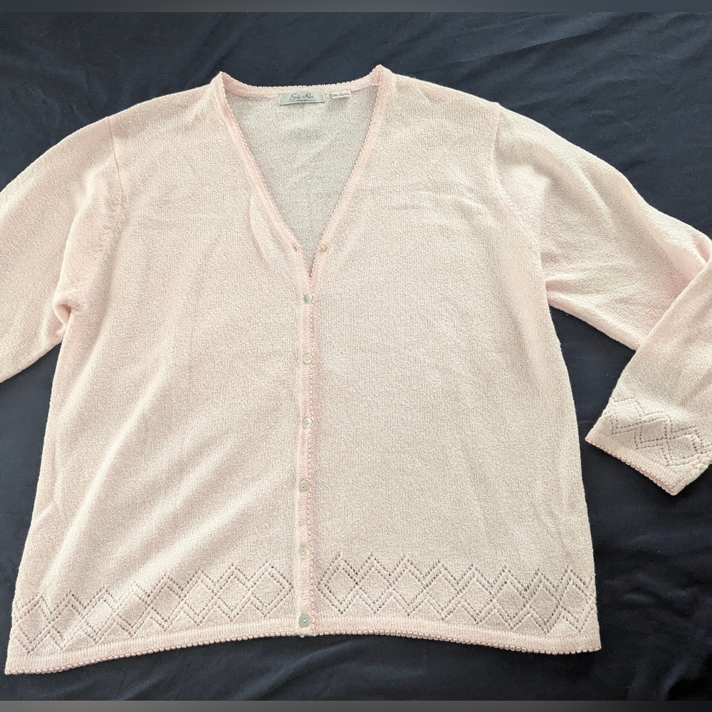 Emily Rose Pointelle Knit Cardigan